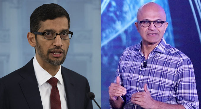 Google Microsoft CEO's
