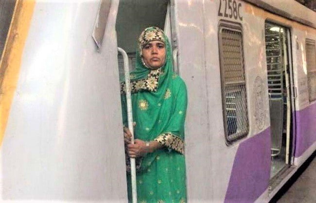 Mumtaz M Kazi on train